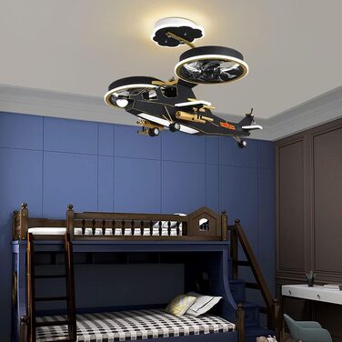 Стельовий світлодіодний світильник PAZWAHF 88W, стельовий вентилятор зі світлодіодним підсвічуванням, регульованою швидкістю вітру