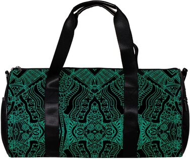 Сумка-мішок для подорожей, спорту та шопінгу, з богемським темно-зеленим візерунком, для йоги та фітнесу на відкритому повітрі