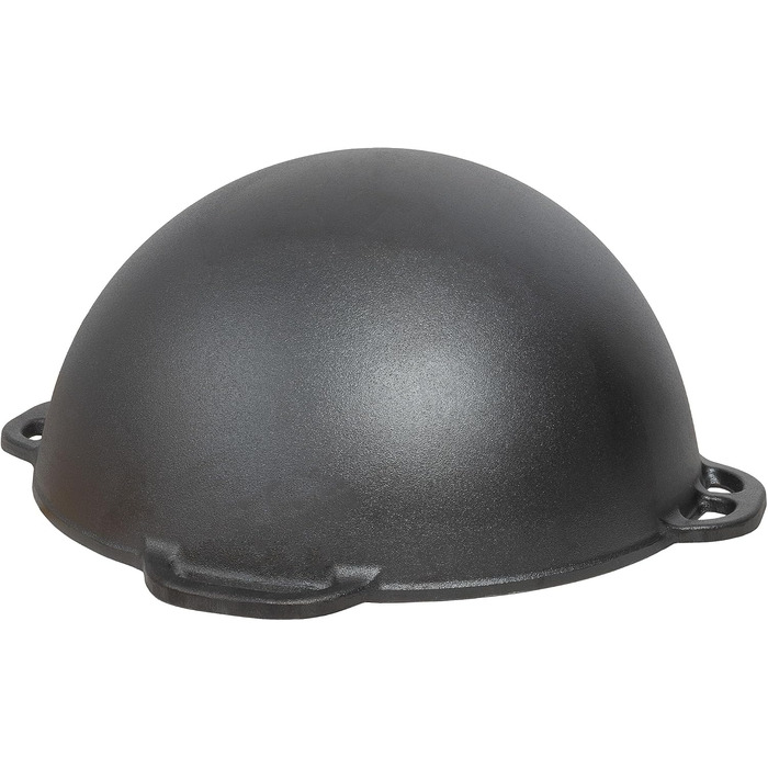 Казан чавунний BBQ-Toro з кришкою 19 л Традиційний чавунний казан Казан з круглою основою Гриль вок попередньо приправлений готови