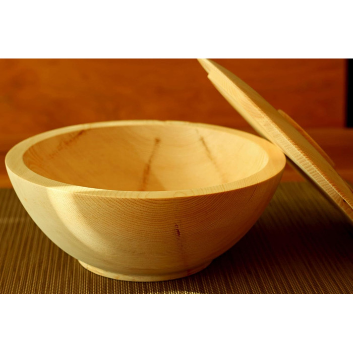 Контейнер для зберігання зі швейцарської сосни - для хліба, зерна, борошна, цукру, чаю, солі - комплект з 2 предметів миска та кришка - Ø 24 см - Ручна робота в Австрії