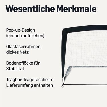 Портативні висувні футбольні ворота Storeo Basics для тренувань на задньому дворі 1,21 x 0,91 м