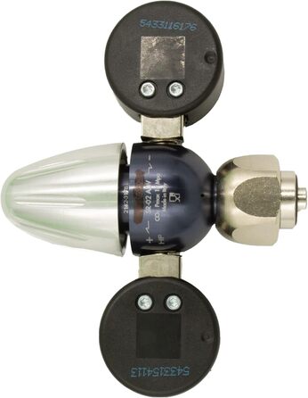 Редуктор тиску CO2 підходить для Quooker Cube на стандартних пляшках C0 2 кг, 6 кг, 10 кг включно з редуктором тиску, подовжувальним шлангом і матеріалом з'єднання, штепсельною системою