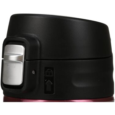 Пляшка для пиття з нержавіючої сталі LOCK & LOCK - НОВА ЛЕГКА ВАКУУМНА ПЛЯШКА FEATHER LIGHT - Термос для однієї руки - Вакуумна ізольована пляшка для кави, чаю тощо 500 мл рубіново-червоного кольору