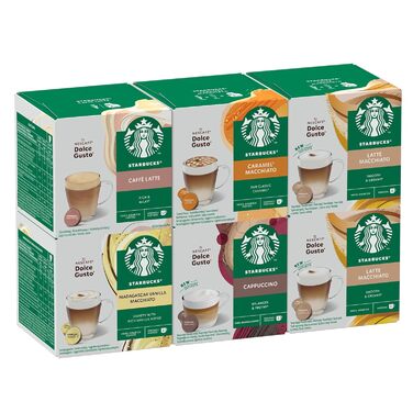 Набір STARBUCKS, кавові капсули Nescaf Dolce Gusto White Cup Variety Pack, 6 x 12 (72 капсули) ексклюзивно на Storeo