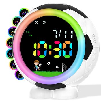 Дитячий будильник Juboos на батарейках, кварцовий будильник без цокання, з функцією повтору та нічним світлом, навчальний будильник для хлопчиків та дівчаток