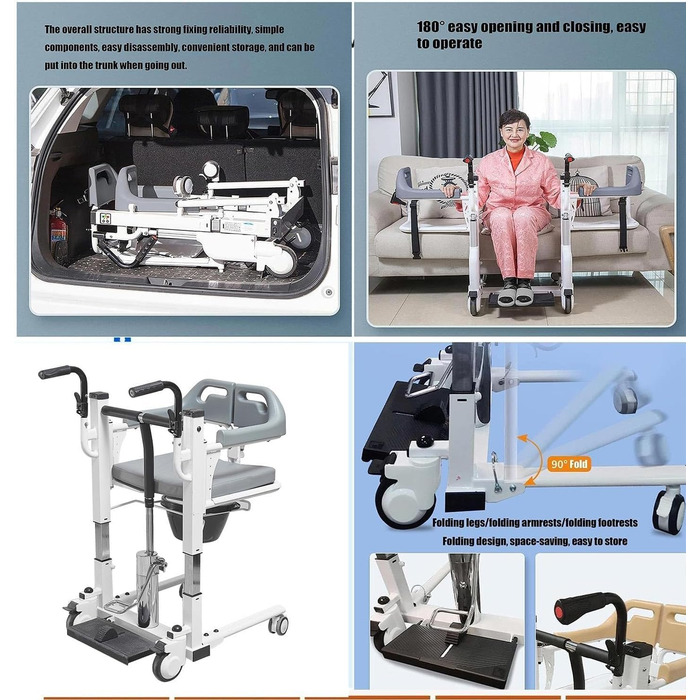 Допомога при підйомі пацієнта, портативний підйомник для пацієнта, перенесення інвалідного крісла, легкий інвалідний візок для ліжка, автомобільний підйомник для інвалідного візка, підйомник для ванної кімнати, інвалідний візок, крісло для перенесення від