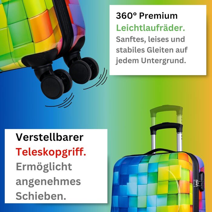 Ручна валіза NOWI 55x40x20 см - підходить для Ryanair, Lufthansa, Eurowings та інших Ручна валіза об&39ємом 36 л з тихими колесами та практичним кодовим замком