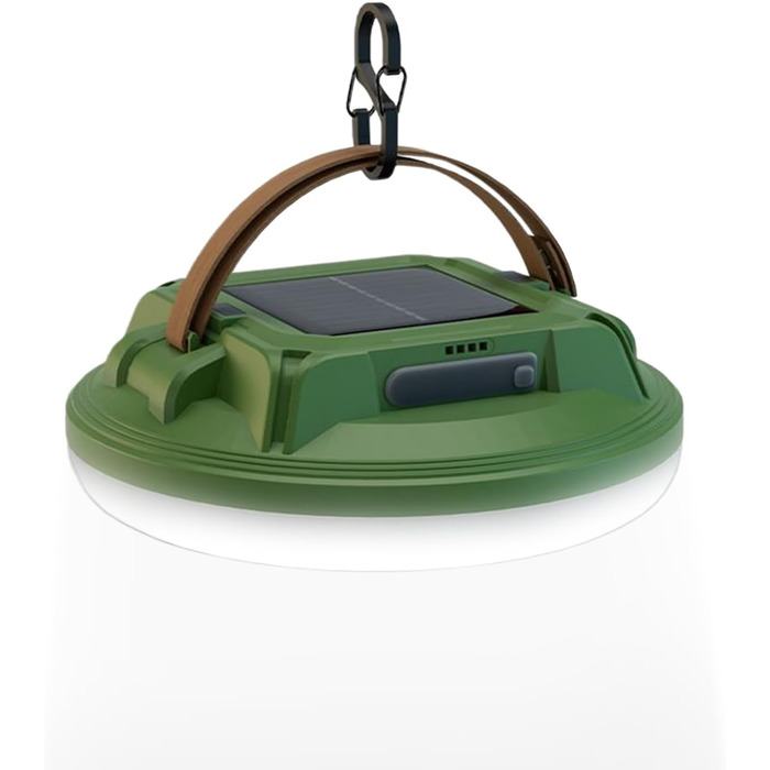 Сонячні кемпінгові ліхтарі 4 режими, водонепроникні, акумуляторні - яскраве світлодіодне зовнішнє освітлення - для походів, трекінгу, нічної риболовлі та відключення електроенергії, зелені