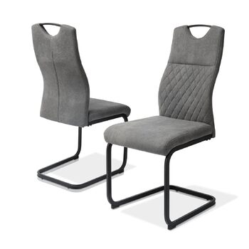 Обідні стільці JIEXI, комплект з 4 шт. , консольні стільці з високою спинкою, м&39які бічні стільці, стільці для вітальні, 150 кг (2 місця)