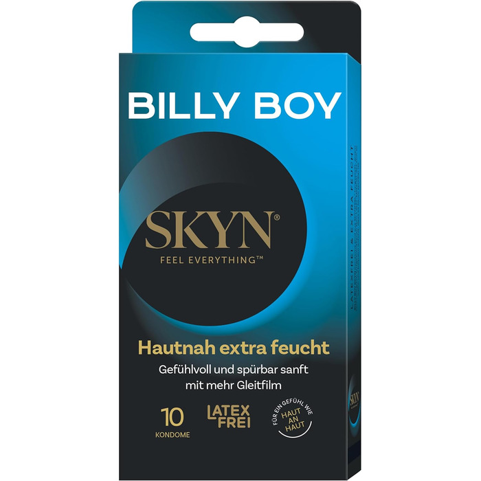 Презервативи Billy Boy SKYN Skin-to-Skin Extra Moist, без латексу, 10 шт