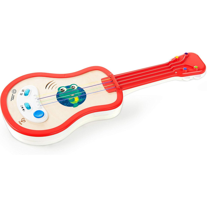 Дерев'яна музична іграшка Baby Einstein Hape Magic Touch Ukulele, 30 мелодій, 2 режими гри та регулювання гучності, від 12 місяців Ukulele Red