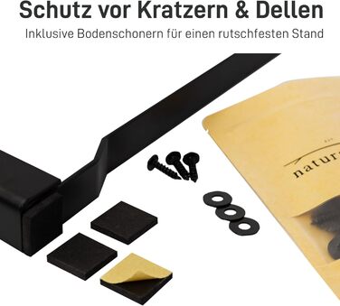 Набір для пивного саду Natural Goods Berlin, 2 предмети - металевий каркас для пивного столика (чорний, 70 см x 42 см) - ніжки для столу - міцний каркас столу для саду, патіо та кемпінгу, В70 x Ш42 см - стіл чорного кольору