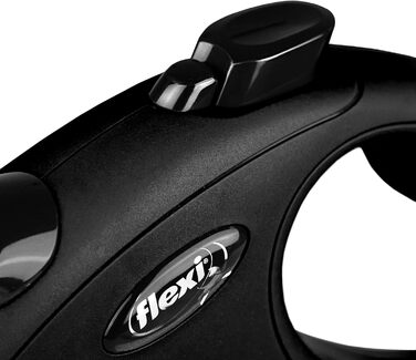 flexi® Classic L Harness 8 м чорний, висувний повідець для собак до 50 кг