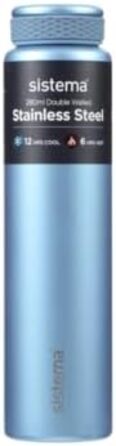 Пляшка для води Sistema Hydrate з нержавіючої сталі 280 мл Без BPA Пляшка для води з подвійними стінками та вакуумною ізоляцією Зберігає рідини гарячими та холодними Різні кольори