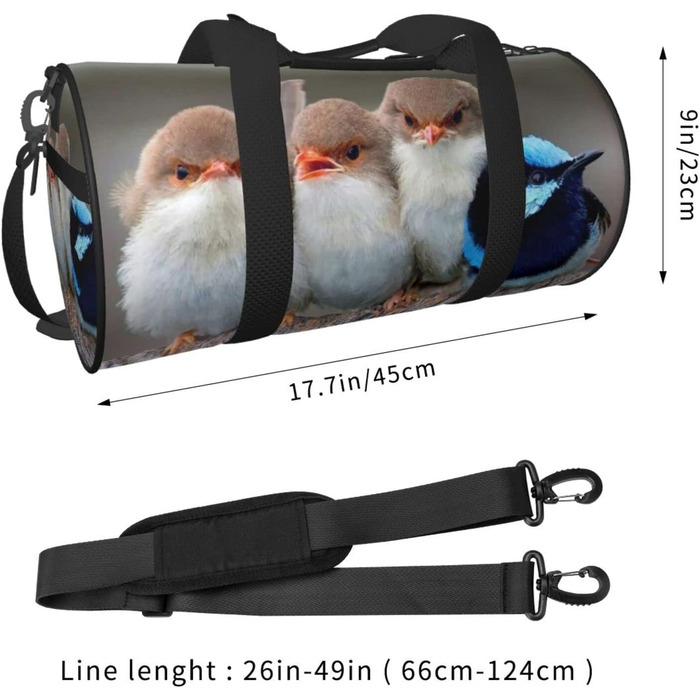 Велика дорожня сумка Квітка Мигдалю Легка та міцна Ідеальний подарунок для походів, відпусток, ділових поїздок та іншого, Vier Vgel, Універсальний розмір