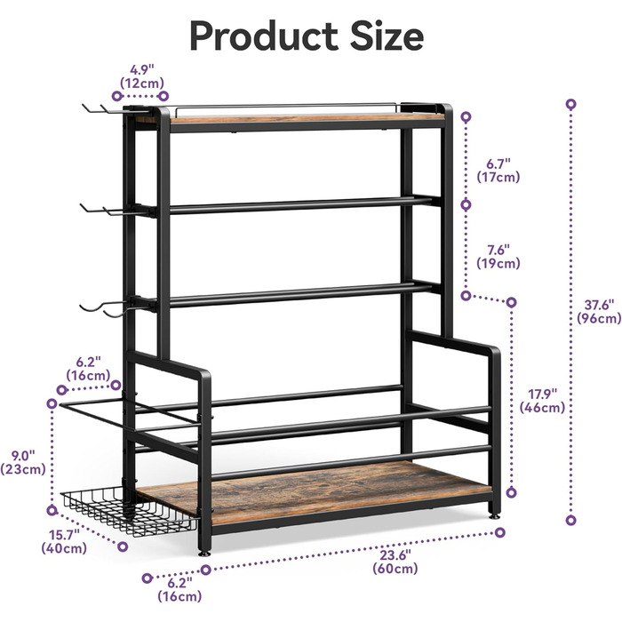Стійка для гантелей для домашнього тренажерного залу, 3-рівнева підставка для зберігання гантелей та гирь, тримач для медичних м&39ячів, сталевий органайзер 272 кг з кошиком для килимка для йоги, гачками та регульованими ніжками, 60 40 см