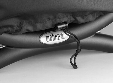 Електрогриль Weber Q1400, 43 x 32 см, темно-сірий (52020079) та преміум-чохол для гриля серії Q100/1000, чорний, 27.9x25.4x23.6 см (7117) комплект