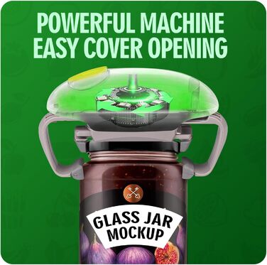 Електричний відкривач для банок YUET, кухонні гаджети, міцний, автоматичний відкривач для нових герметичних банок, відкривач для банок без рук з меншими зусиллями для відкриття - білий