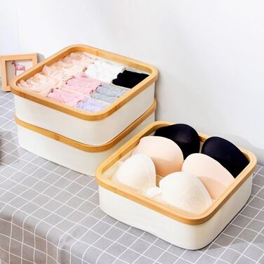 Коробка для зберігання тканини, для дому, гардеробу, штабельована, для сортування футболок, штанів та спідньої білизни