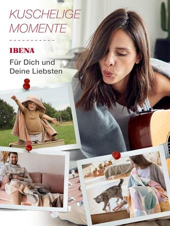 Ковдра Ibena Stockholm з органічної вовни 140x200 см - 100 бавовна, зроблено в Німеччині, бавовняна ковдра сірого кольору, світло-сіра, двоколірна 140 x 200 см сірого кольору