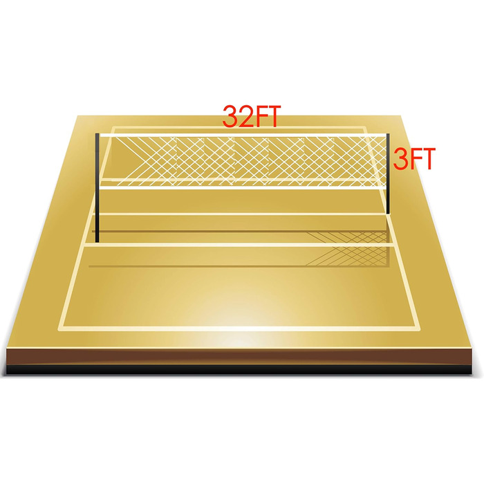 Волейбольна сітка (змінне полотно) VEVOR зі сталевим тросом, 90 x 90 см, для міні-волейболу, басейну, заднього двору