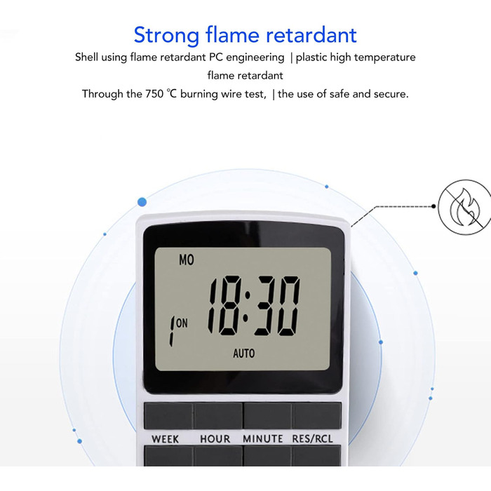 Інтелектуальна розетка електронного таймера, енергозберігаюча конструкція, розетка синхронізації живлення, вогнестійкість, режими зворотного відліку та вимкнення з інтелектуальною розеткою для