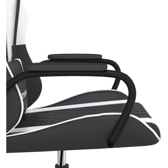 Ігрове крісло INLIFE чорно-біле зі штучної шкіри, Меблі, Крісла, Ігрові крісла, Біле, 15,25 кг, 3143780