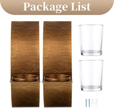 Підсвічник Sziqiqi Свічник Підсвічник для стіни - Настінний свічник Золотий бронзовий підсвічник металевий настінний декор Вінтажн