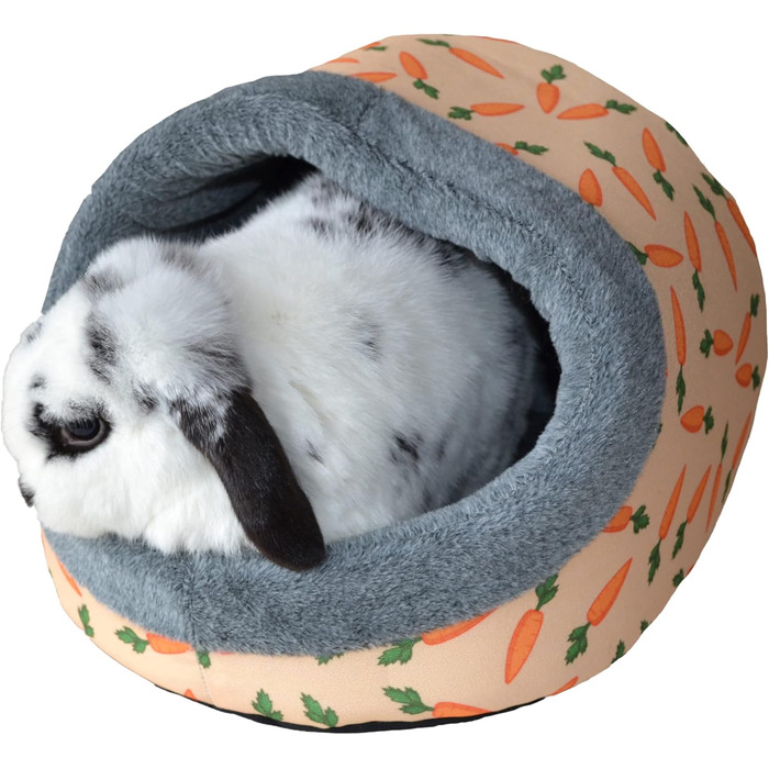Плюшеве ліжко Snuggles з принтом моркви Rosewood 19614 для кроликів, морських свинок, хорьків та щурів