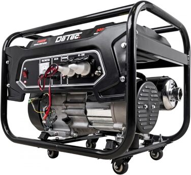 Комбінований бензиновий генератор з лампою COB Мобільний генератор 230 В 3,3 кВт 3300 Вт 16 А 50 Гц Аварійний генератор потужністю 7 к.с., 4-тактний бензиновий двигун 210 куб.см з повітряним охолодженням 1-фазний бензиновий генератор