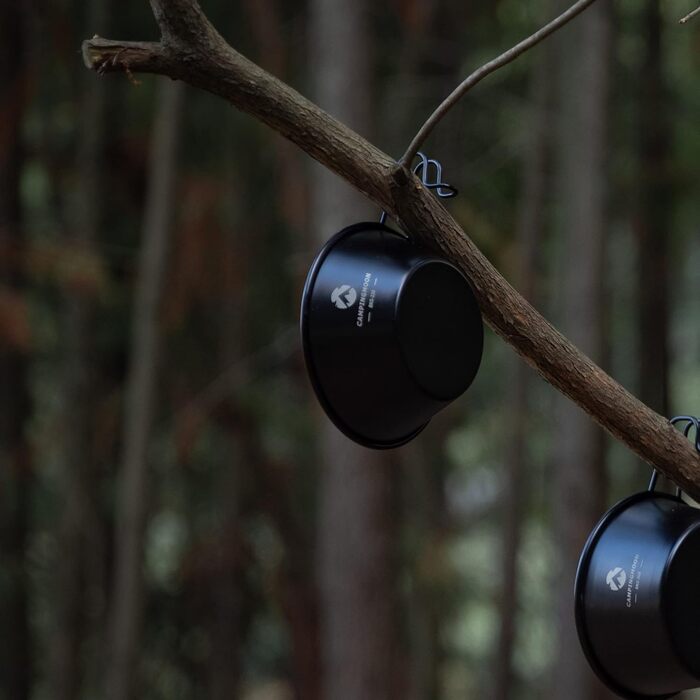 Кружка Campingmoon BKS-220-2P з нержавіючої сталі Sierra, 310 мл, чорна, 2 шт.