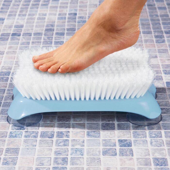Щітка для ванни, щітка для стін з присосками, світло-блакитна