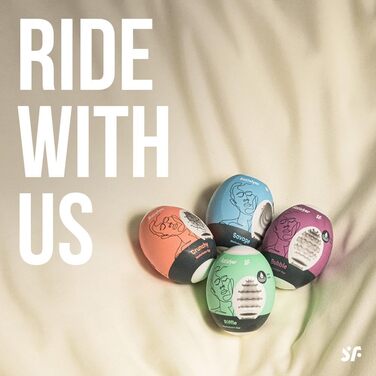 Набір мастурбаторів-яєць Satisfyer Набір із 3 предметів неслухняний, шалений та хрусткий Гідроактивний ТПЕ для реалістичної стимуляції Змащення не потрібне для оптимального ефекту Одноразове використання