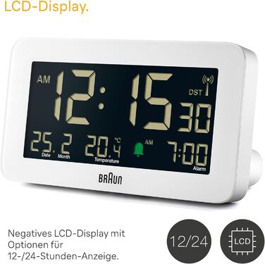 Цифровий будильник Braun Clock BC10W-DCF