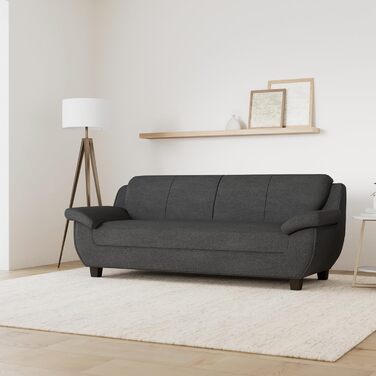 Колекція Панама, 3-місний диван, 3-місний диван, комплект, 3-2-1, антрацит, 207 см, 3-місний антрацит