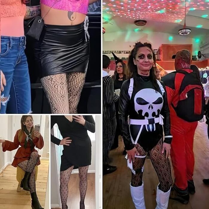 Жіночі мереживні колготки SNDE, чорні, еластичні, універсальний розмір,  3 пари