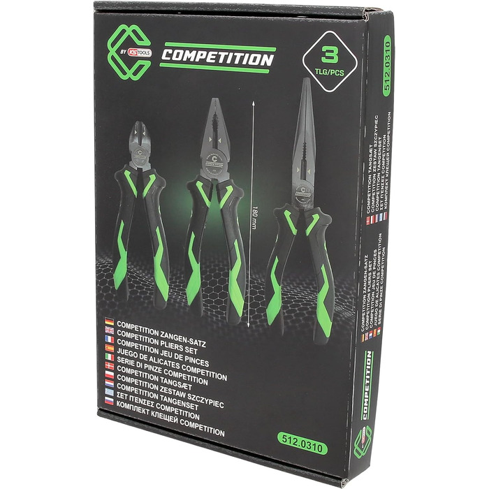 Набір плоскогубців COMPETITION 512.0310, 3 шт. (Розроблено KS TOOLS)