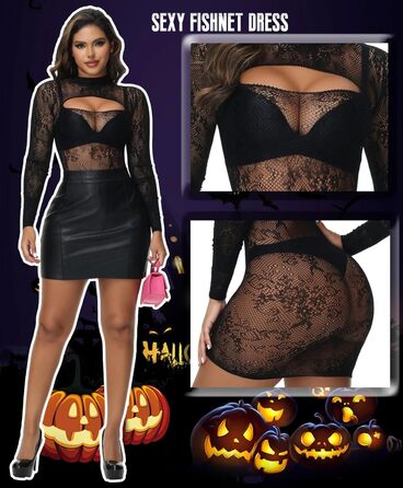 Жіноче сексуальне плаття-боді Hilergy, сітка з вирізами, облягаюче, еластичне, M–XL