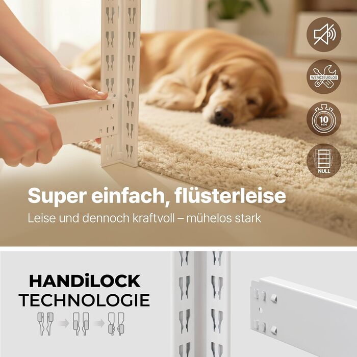 Стелаж, стелаж для підвалу, стелаж для зберігання речей, побутовий стелаж, кухонний стелаж, гаражний стелаж, 40 x 90 x 180 см, стелаж з полицями з ламінованого МДФ, регульовані полиці, білий (полиця-Ш) 90*40*180 см