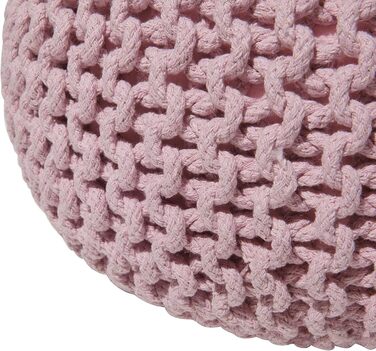 Модний пуф Beliani з рожевої бавовни 40x25 см Conrad