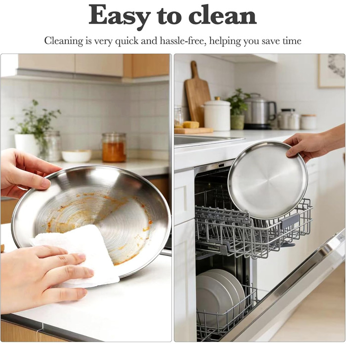 Набір з 4 сталевих тарілок, Ø20/30 см, круглий посуд з нержавіючої сталі, для барбекю, овальна страва, тарілка для мяса, тарілка для рису, сріблясті сталеві тарілки для кемпінгу, пікніка, кухні, BBQ, вечірок