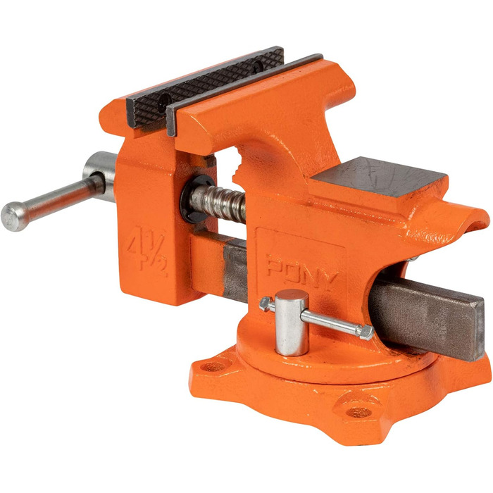 Верстат сріблястий Pony Jorgensen GID-286147 з поворотним основанням, помаранчевий, 11,4 см