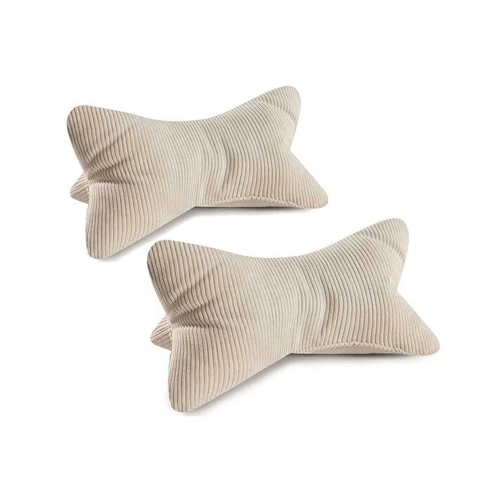 Кісточки для читання MAGMA INGA, набір з 2 шт. , імітація шнура, натуральний колір, 42 см x 22 см, ергономічна форма для підтримки шиї або попереку, гнучка опора для книг, електронних книг або планшетів, стандартні натуральні