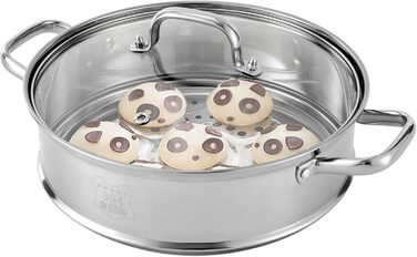 Шарова каструля під тиском, каструля під тиском з нержавіючої сталі зі скляною кришкою для газових індукційних електрокерамічних п