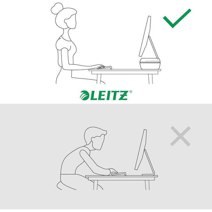 Регульована підставка для монітора, сіро-біла, 65040085. Підвищення монітора з двома рівнями регулювання для підтримки правильної постави.