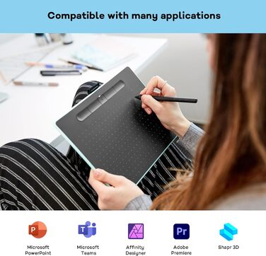 Мобільний планшет для малювання (для малювання та редагування фотографій за допомогою чутливого до тиску пера, Bluetooth та 3 завантажень програмного забезпечення) фісташка - ідеально підходить для домашнього офісу та електронного навчання фісташково-зеле
