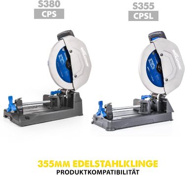 Evolution Power Tools S355TCT-90CS – Пильний диск з нержавіючої сталі 90T TCT, 355 мм, для поперечного різання