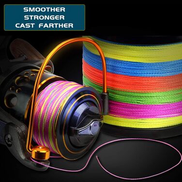 Волосінь LPATTERN - 500 м/1000 м, 12-ниткова плетена волосінь з поліетилену (діаметр 0,14 мм-0,60 мм міцність на розрив 12,6 кг-81 кг), 500 м - різнокольорова, 4,0/0,32 мм/29,5 кг
