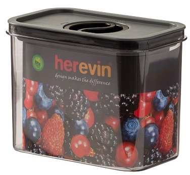 Контейнер HEREVIN Canister-Vacuum Lid-White-Black 1.2 л (161179-000) (7077942)