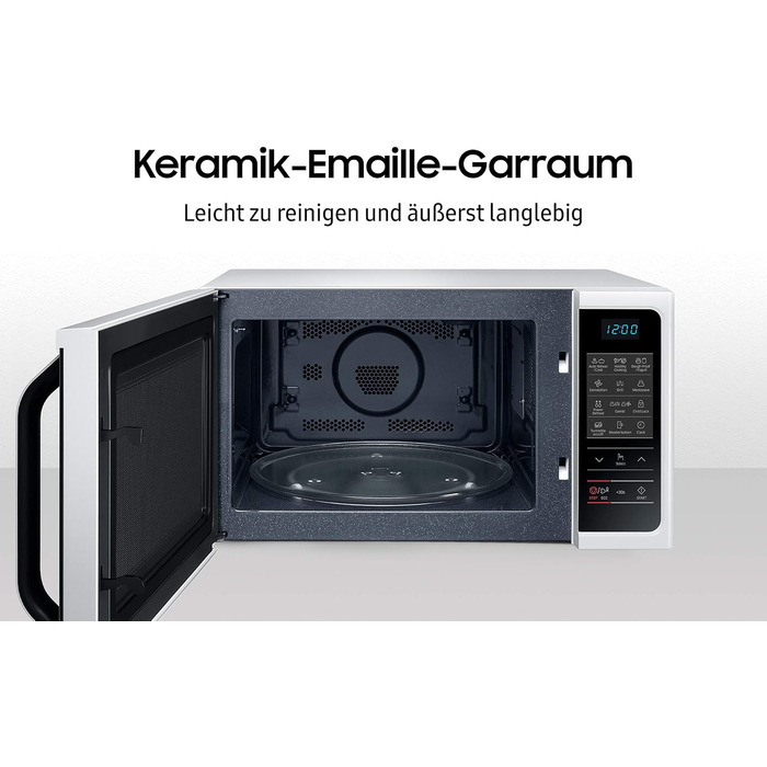 Комбінована мікрохвильова піч Samsung MW5000H MC2BH5013AW/EG з грилем і гарячим повітрям / 900 Вт / 28 л місця для приготування їжі (дуже велике) / Ширина 51,7 см / Розморожування потужністю / 35 автоматичних програм / Білий